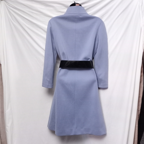 Final Sale - Chic Vintage 1960's ST. ANDREWS Periwinkle Zephyr Wool Dress - Picture 2 of 4